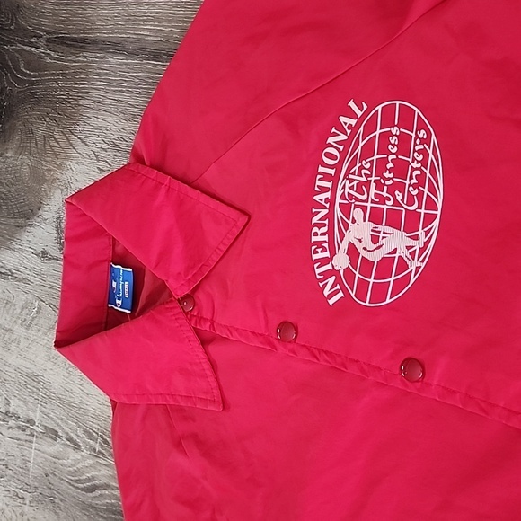 Vintage Champion Ripstop Coach Snap Front Jacket 'Fitness Center International' - Picture 2 of 8
